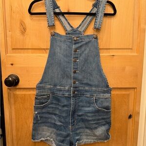 American Eagle Outfitters Denim Blue Overall Shorts